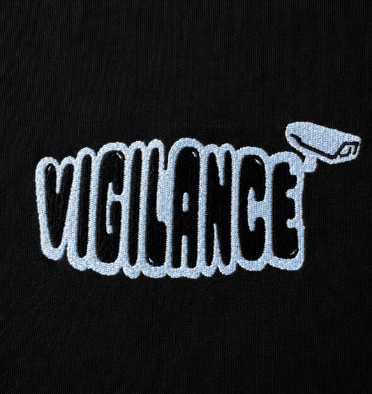 BLACK EMBROIDERED T-SHIRT