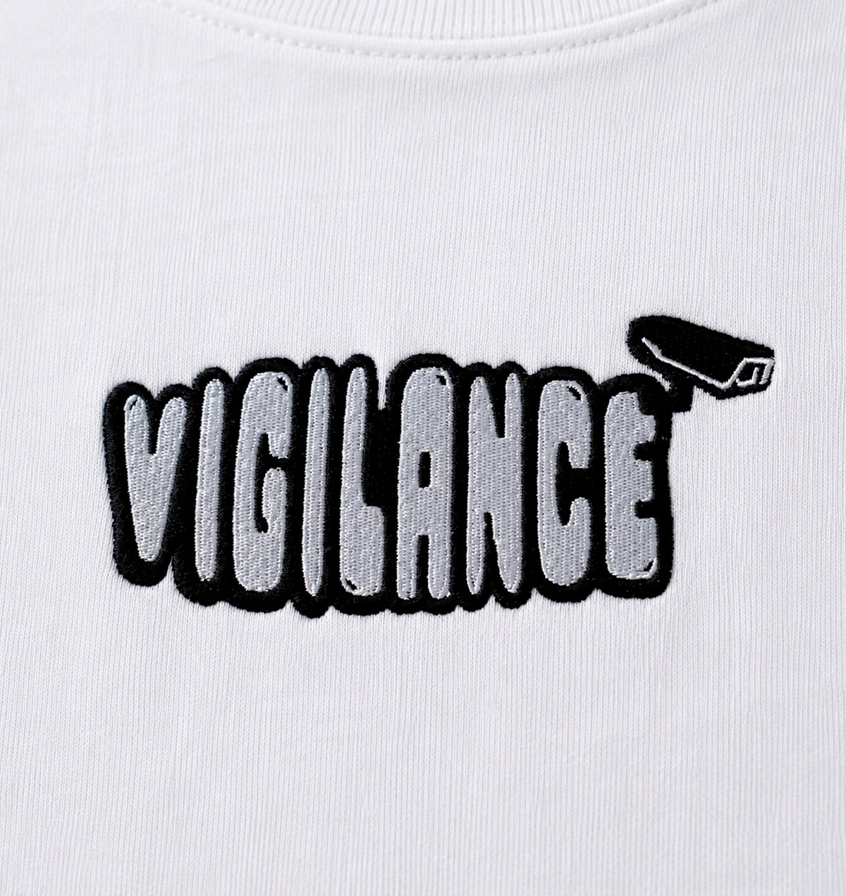 WHITE EMBROIDERED T-SHIRT