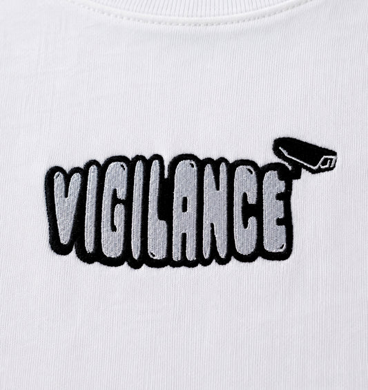 WHITE EMBROIDERED T-SHIRT