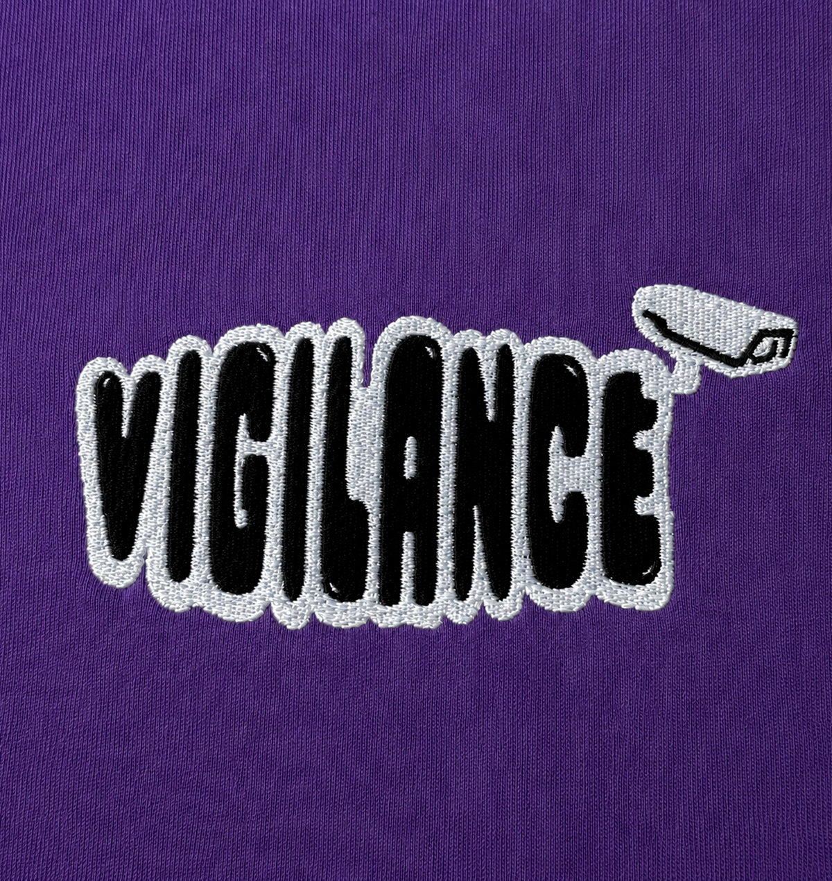 PURPLE EMBROIDERED T-SHIRT