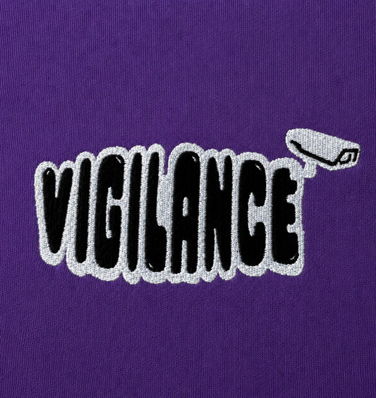 PURPLE EMBROIDERED T-SHIRT