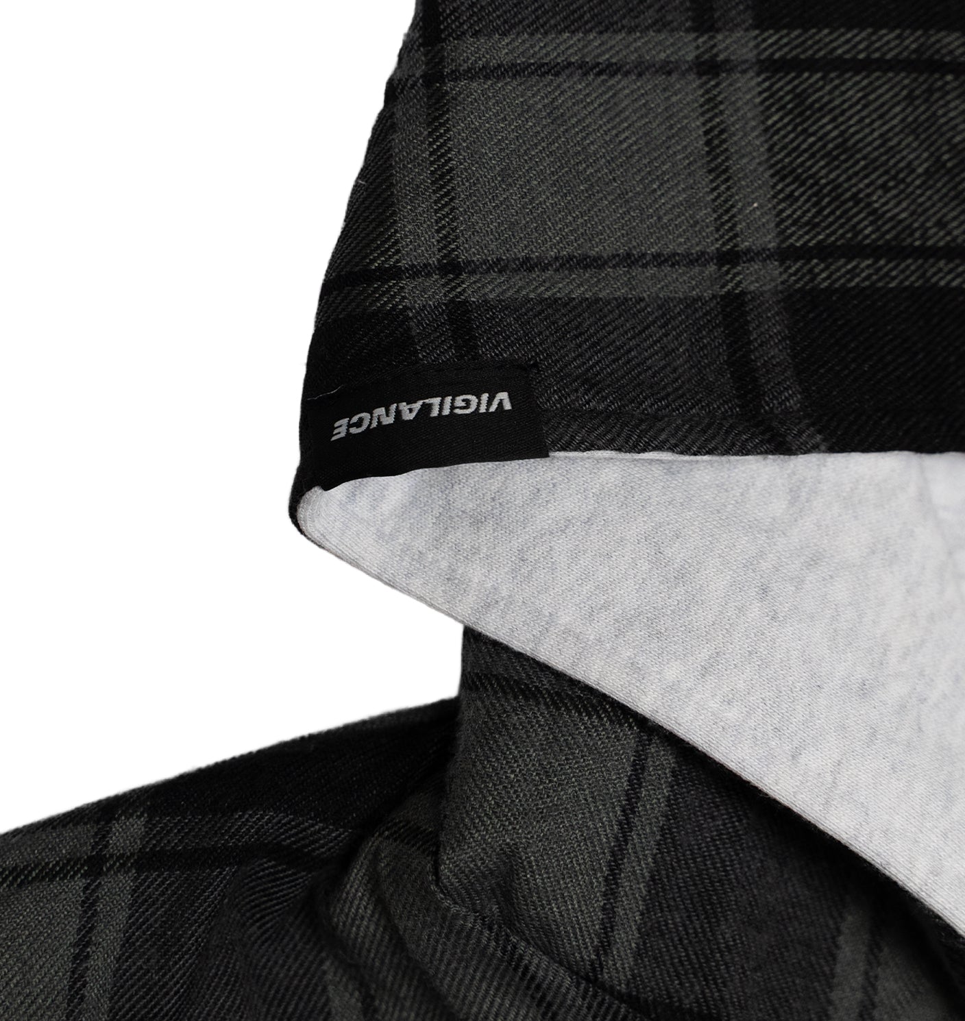 GREY/BLACK REVERSIBLE PLAID ZIP-UP HOODIE