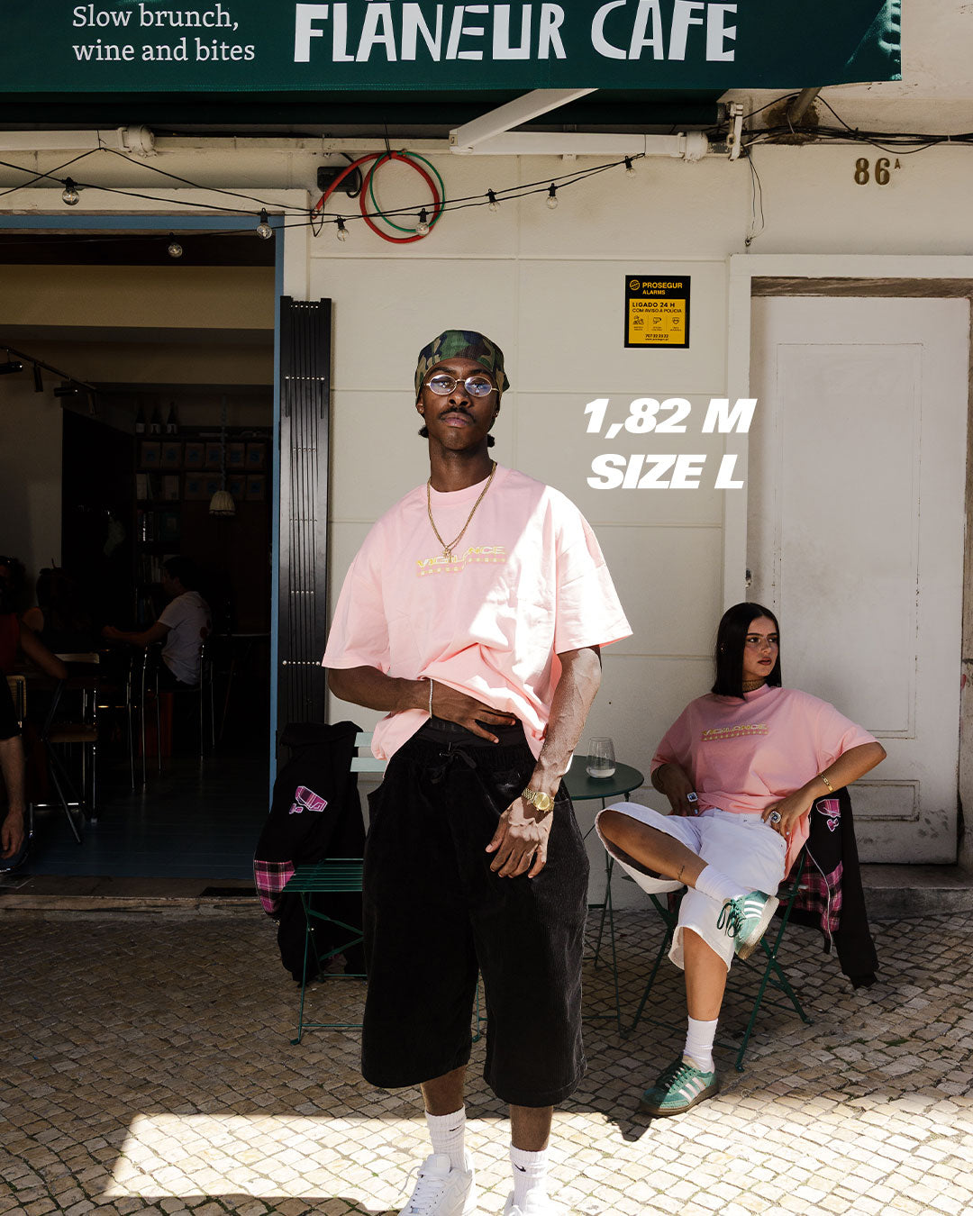 PINK CHECKERED T-SHIRT