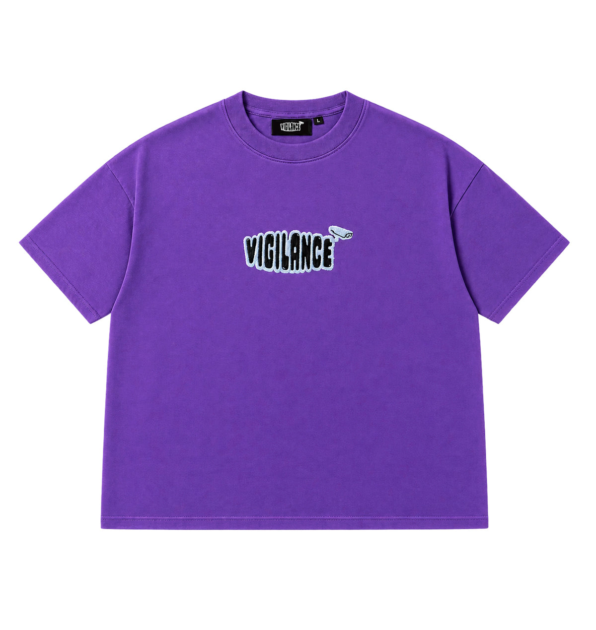 PURPLE EMBROIDERED T-SHIRT