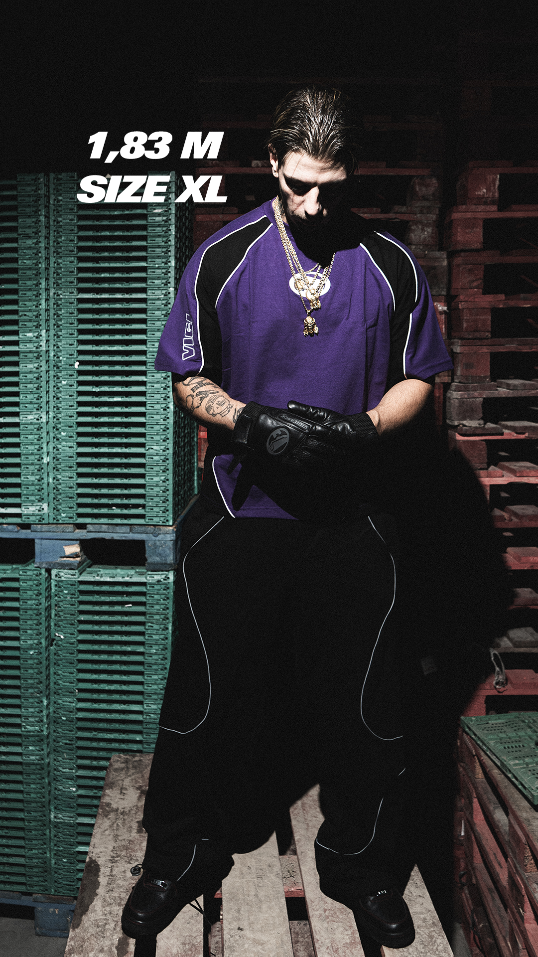 PURPLE REFLECTIVE T-SHIRT