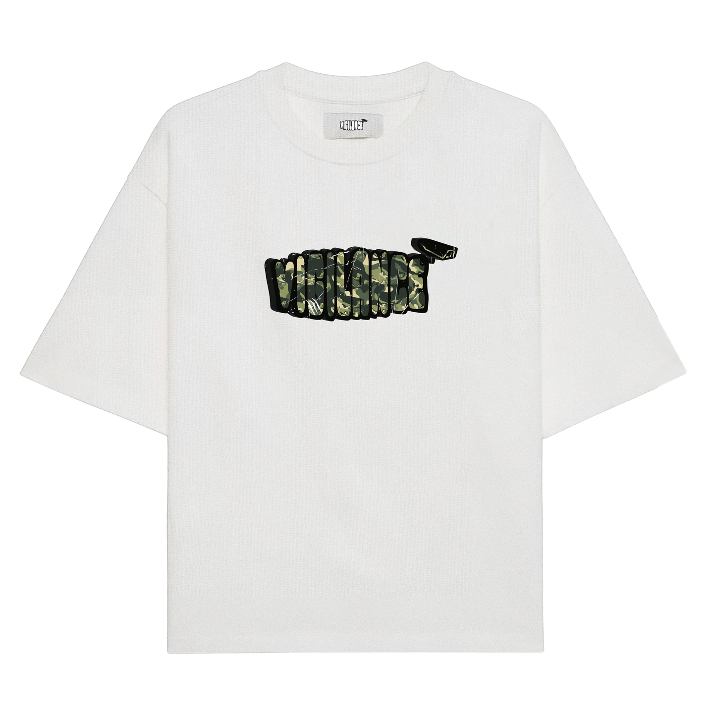 VIGILANCE WHITE CAMOUFLAGE TEE