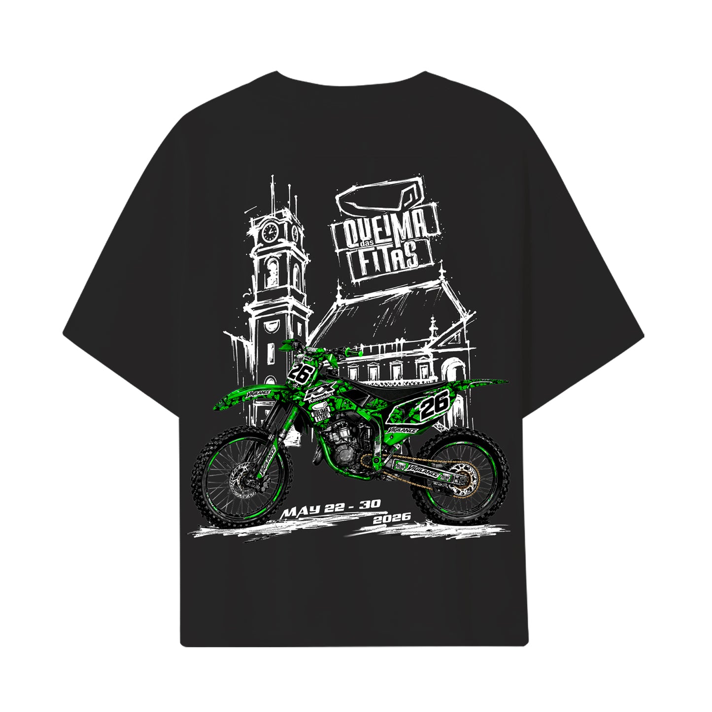 VIGI X QUEIMA 26 BLACK TEE
