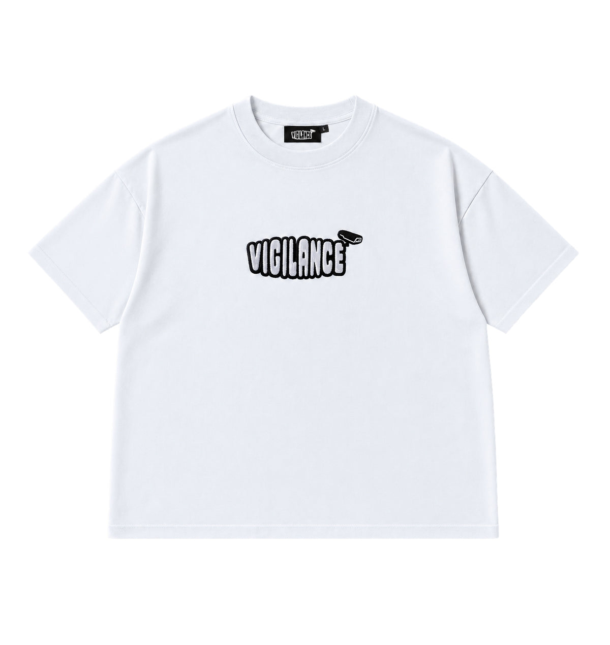 WHITE EMBROIDERED T-SHIRT