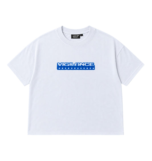 WHITE CHECKERED T-SHIRT
