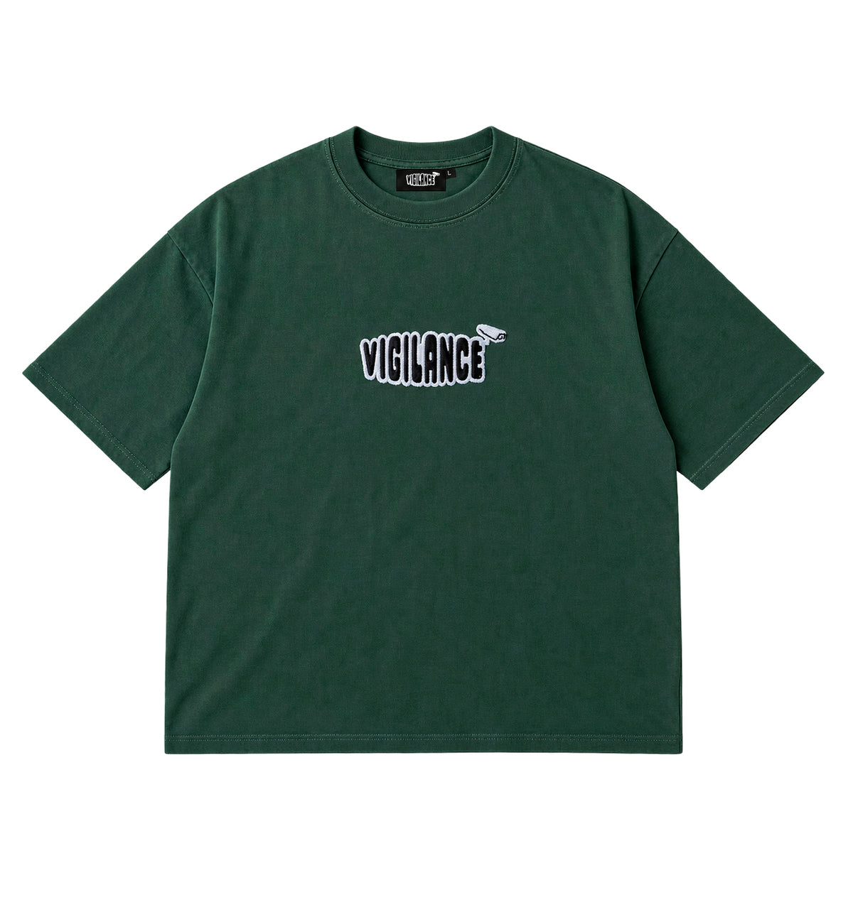 GREEN EMBROIDERED T-SHIRT