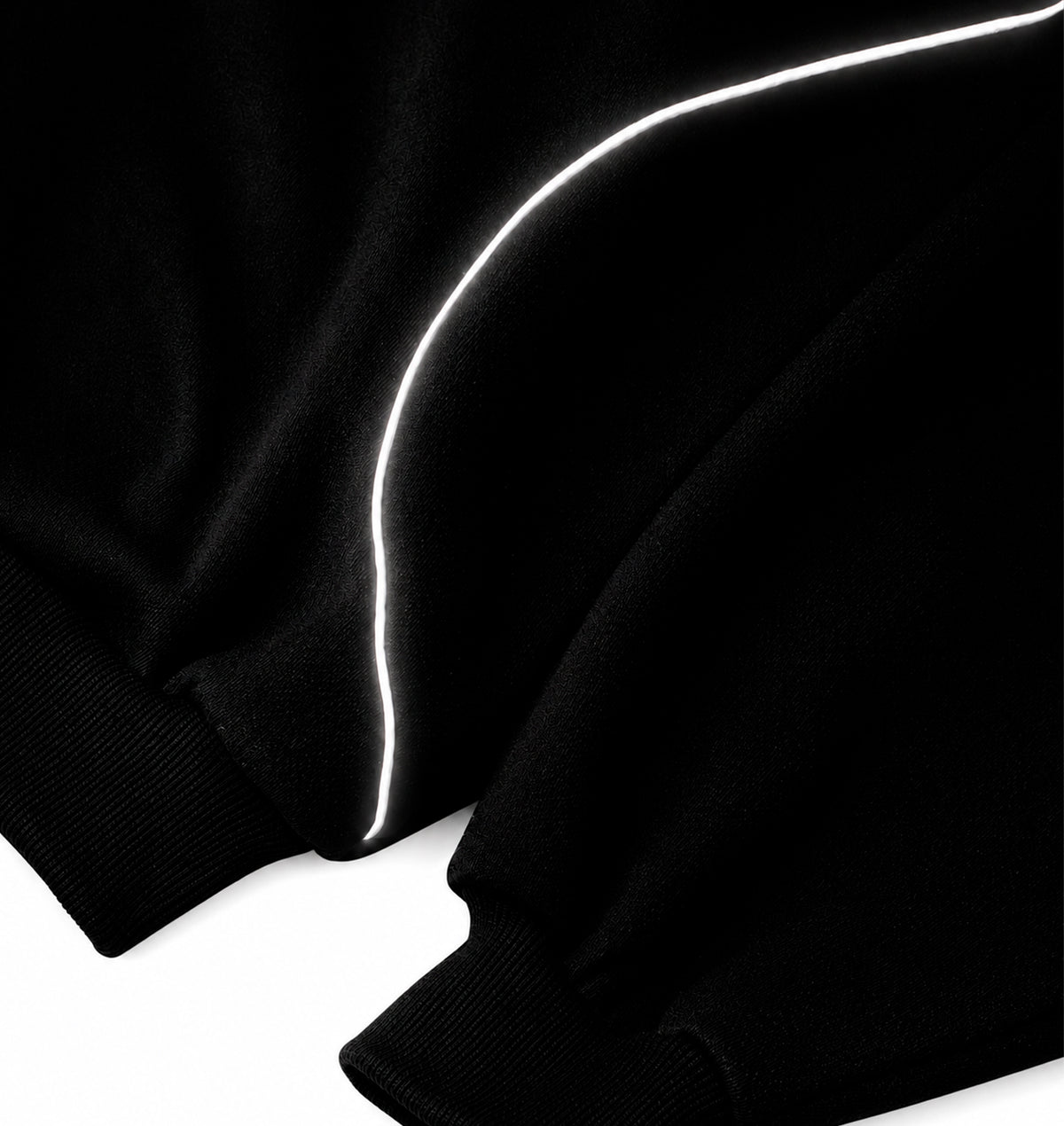 BLACK REFLECTIVE TRACKSUIT HOODIE