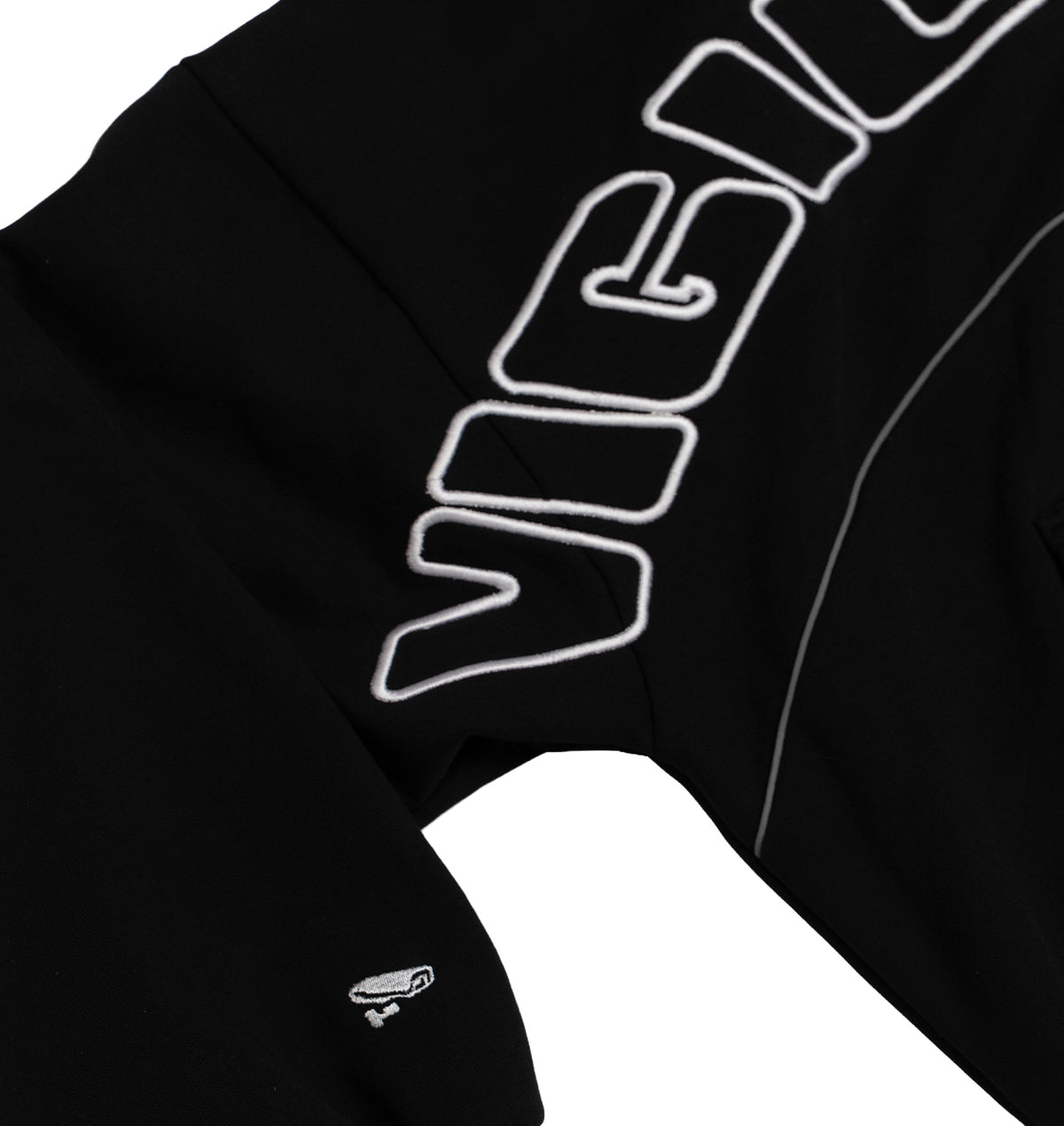 BLACK REFLECTIVE TRACKSUIT HOODIE