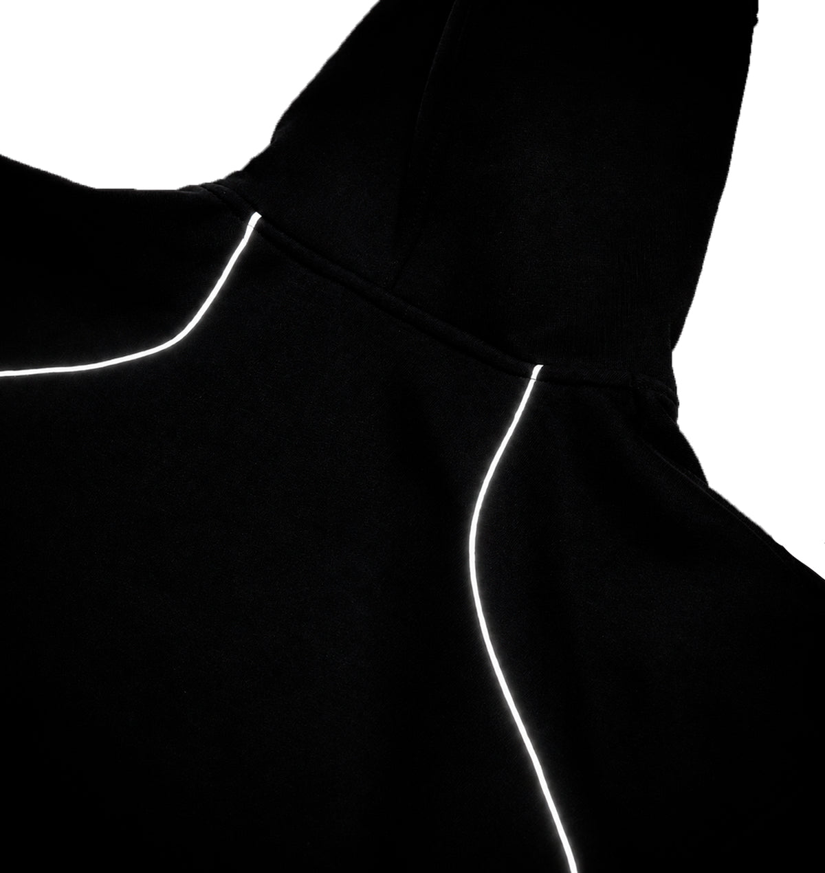 BLACK REFLECTIVE TRACKSUIT HOODIE