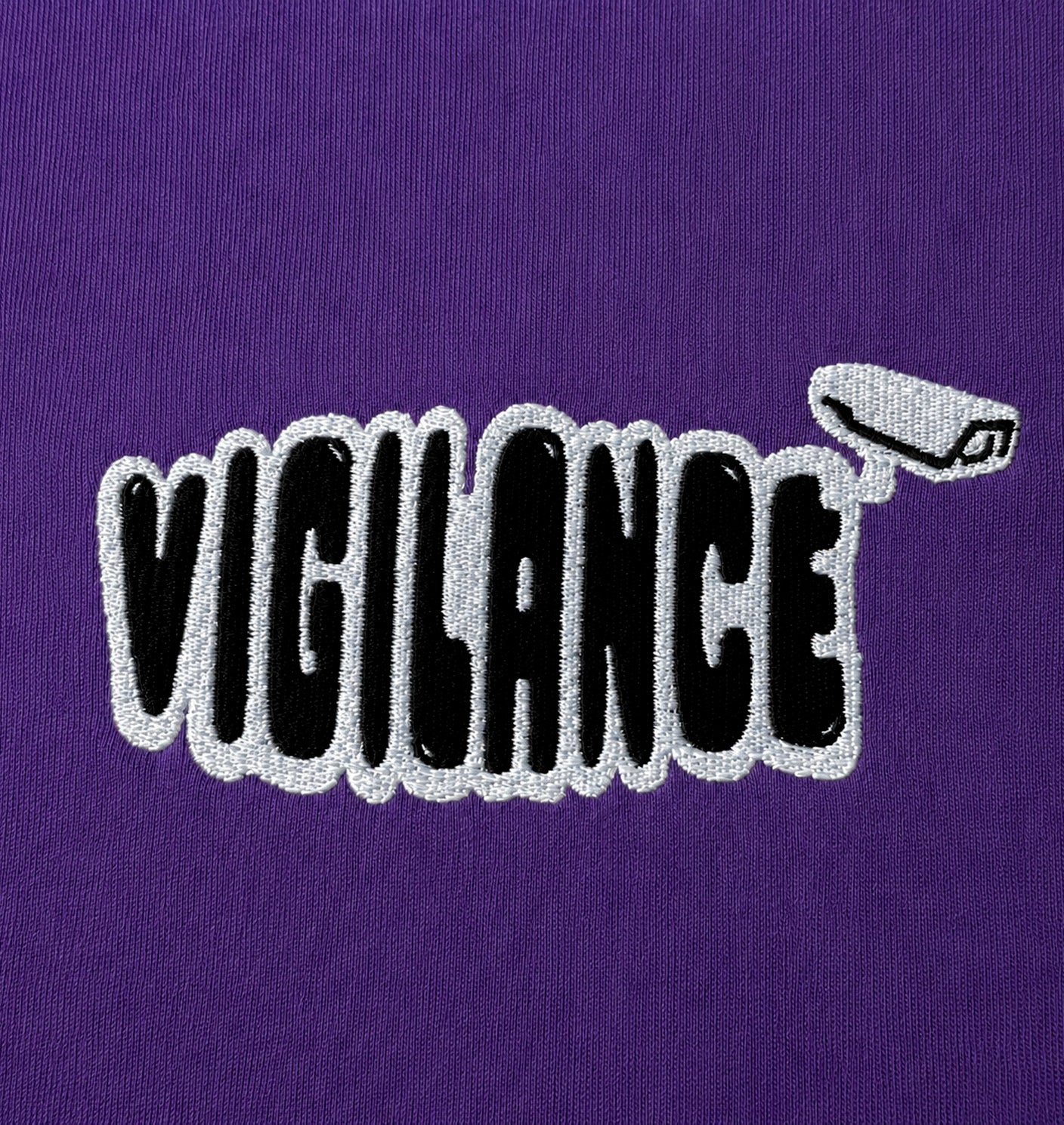 PURPLE EMBROIDERED T-SHIRT